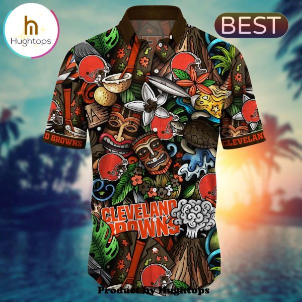 Cleveland Browns Flower Hawaii Shirt For Fans, Summer Football Shirts