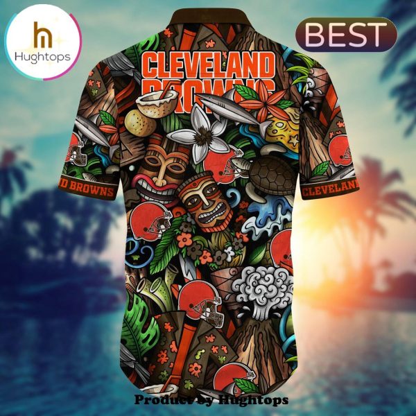 Cleveland Browns Flower Hawaii Shirt For Fans, Summer Football Shirts