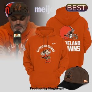 Cleveland Browns Premium 2024 Signatures Orange Hoodie, Cap