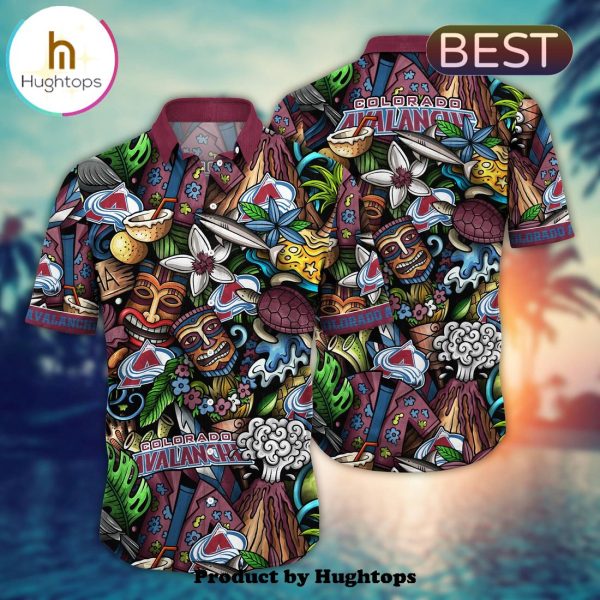 Colorado Avalanche Flower Hawaii Shirt For Fans, Summer Football Shirts