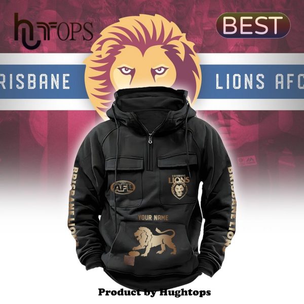 Custom AFL Brisbane Lions 2024 New Fleece Zip Hoodie