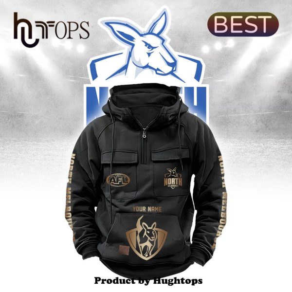 Custom AFL North Melbourne 2024 New Fleece Zip Hoodie