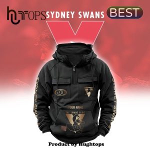 Custom AFL Sydney Swans 2024 New Fleece Zip Hoodie