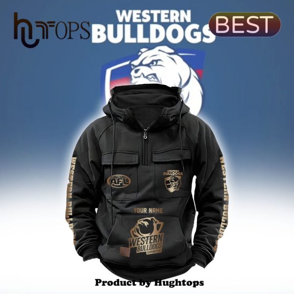 Custom AFL Western Bulldogs 2024 New Fleece Zip Hoodie