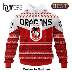 Custom St. George Illawarra Dragons-NRL Merry Christmas Hoodie