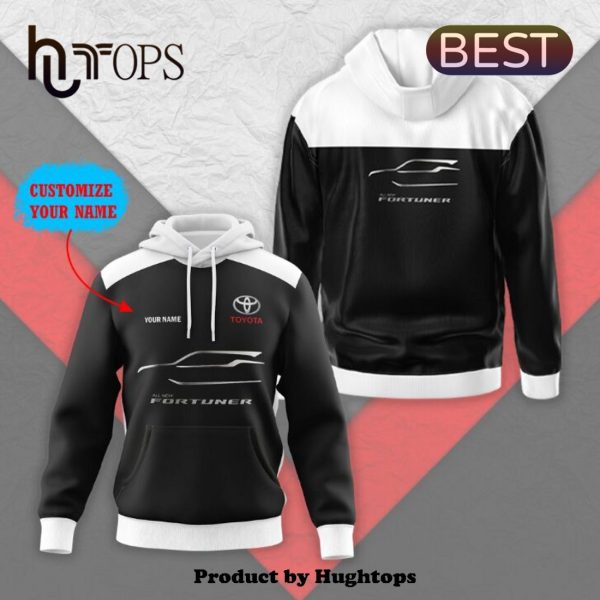 Custom Toyota Fortuner High Quality Printed Black Hoodie