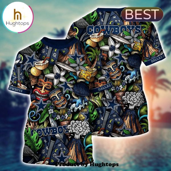 Dallas Cowboys Flower Hawaii Shirt For Fans, Summer Football Shirts