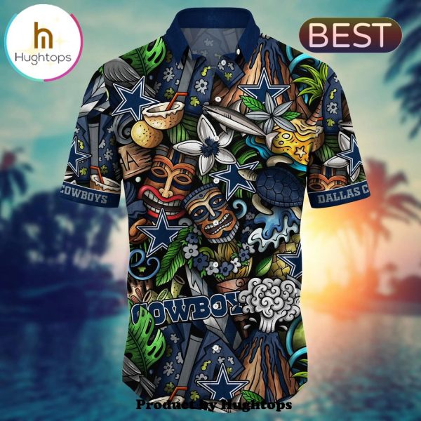 Dallas Cowboys Flower Hawaii Shirt For Fans, Summer Football Shirts