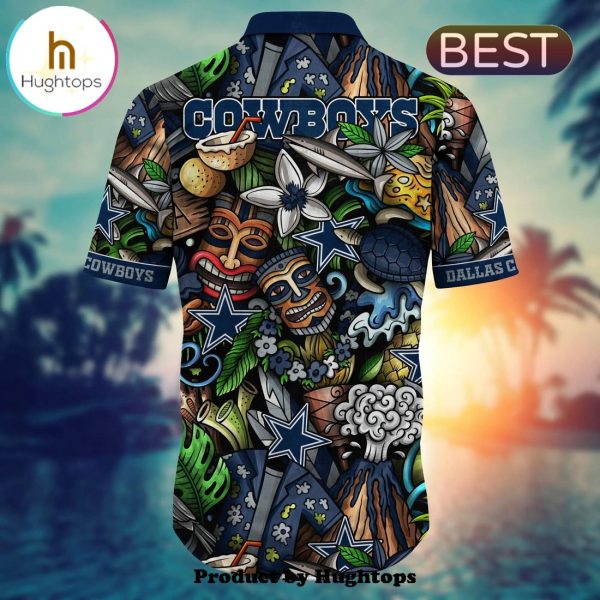 Dallas Cowboys Flower Hawaii Shirt For Fans, Summer Football Shirts