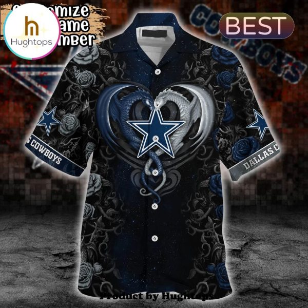 Dallas Cowboys Rose Dragon Hawaii Shirt For Sports Enthusiasts