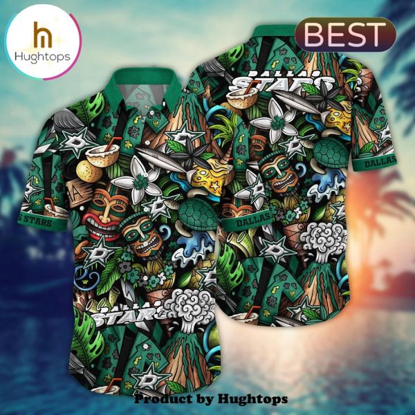 Dallas Stars Flower Hawaii Shirt For Fans, Summer Football Shirts