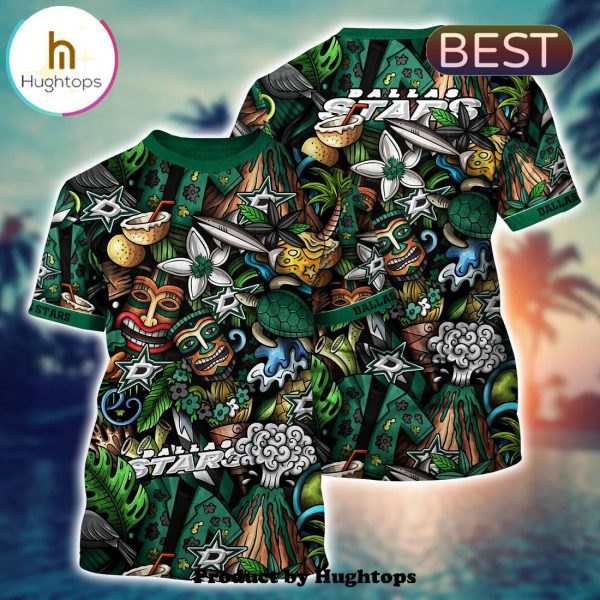 Dallas Stars Flower Hawaii Shirt For Fans, Summer Football Shirts