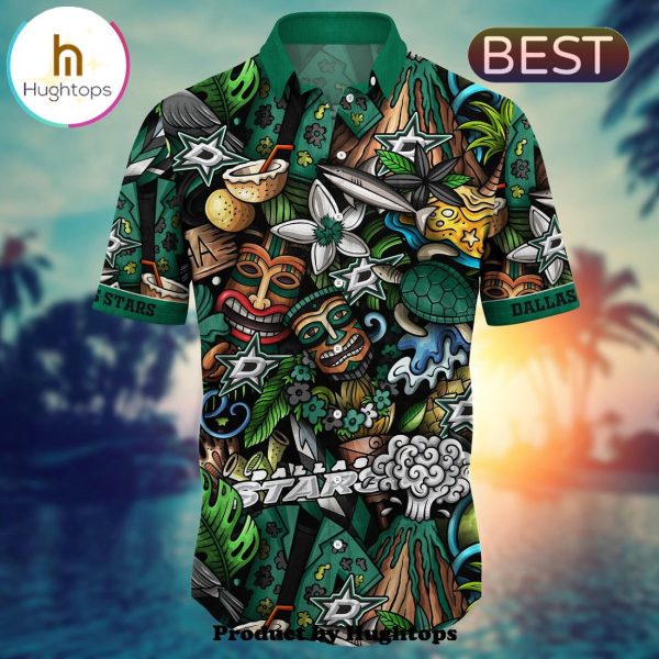 Dallas Stars Flower Hawaii Shirt For Fans, Summer Football Shirts