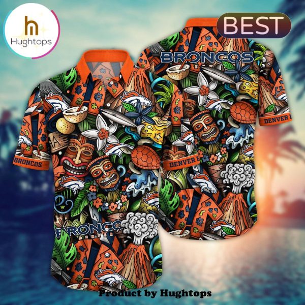 Denver Broncos Flower Hawaii Shirt For Fans, Summer Football Shirts