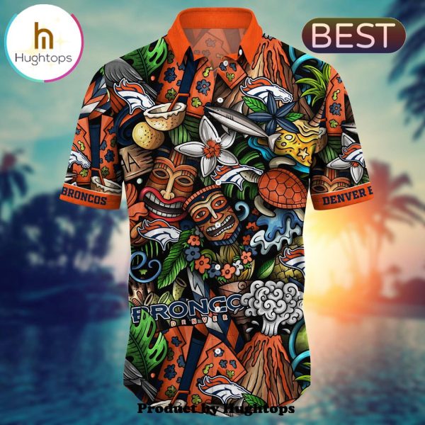 Denver Broncos Flower Hawaii Shirt For Fans, Summer Football Shirts