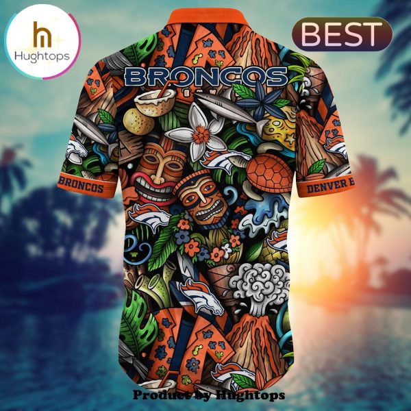 Denver Broncos Flower Hawaii Shirt For Fans, Summer Football Shirts