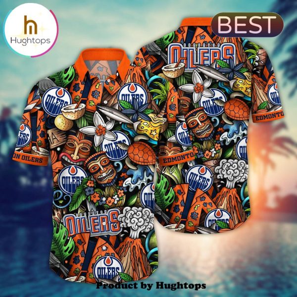 Edmonton Oilers Flower Hawaii Shirt For Fans, Summer Football Shirts