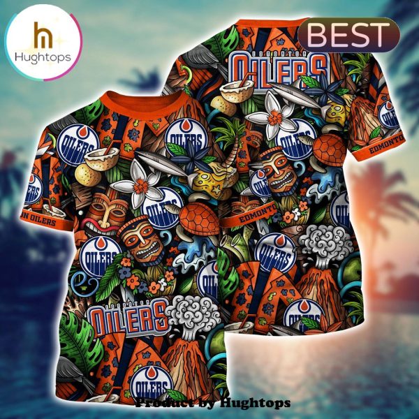 Edmonton Oilers Flower Hawaii Shirt For Fans, Summer Football Shirts