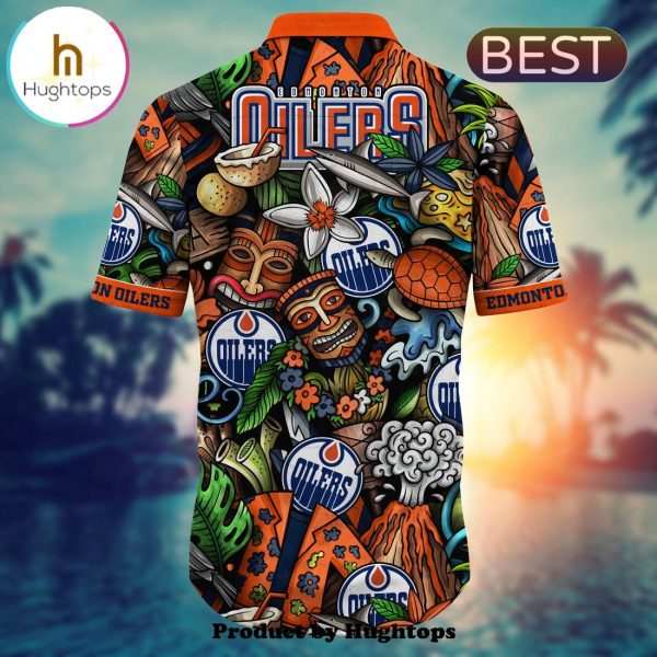 Edmonton Oilers Flower Hawaii Shirt For Fans, Summer Football Shirts