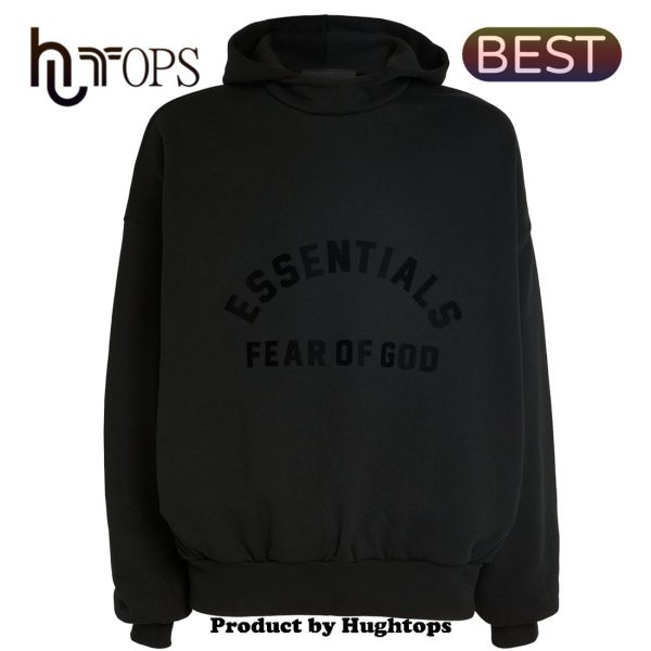 Fear Of God Essentials Harrods Black Logo Hoodie