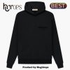 Fear Of God Essentials Harrods Black Logo Hoodie