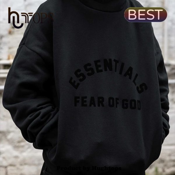 Fear Of God Essentials Hoodie Jet Black Latest Season