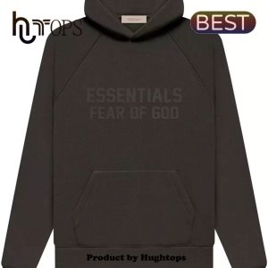 Fear Of God Essentials Off Black Hoodie