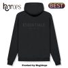 Fear Of God Essentials Silicon Dark Slate Stretch Limo Black Hoodie