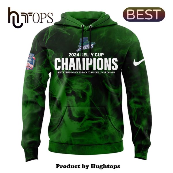 Florida Everblades 2024 Kelly Cup Champions Green Hoodie, Jogger, Cap