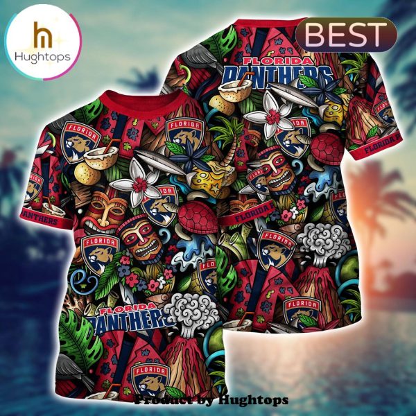 Florida Panthers Flower Hawaii Shirt For Fans, Summer Football Shirts