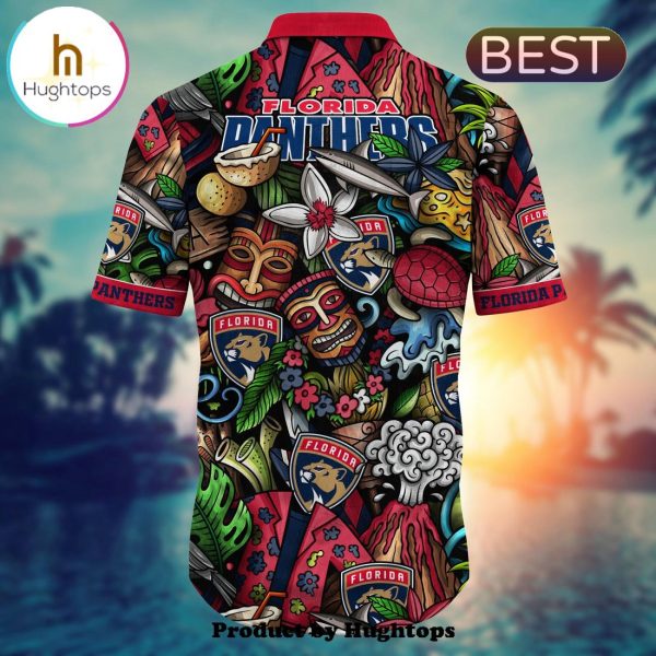 Florida Panthers Flower Hawaii Shirt For Fans, Summer Football Shirts