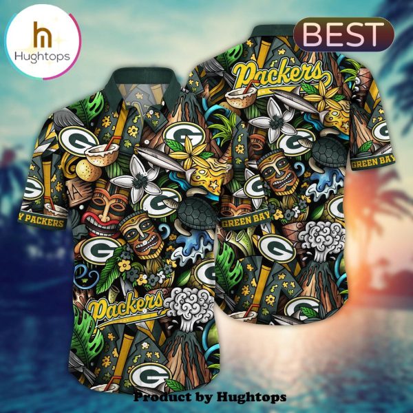 Green Bay Packers Flower Hawaii Shirt For Fans, Summer Football Shirts