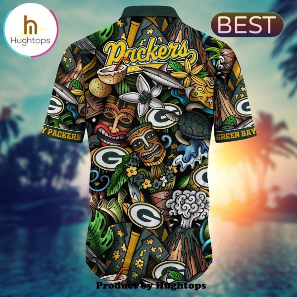 Green Bay Packers Flower Hawaii Shirt For Fans, Summer Football Shirts