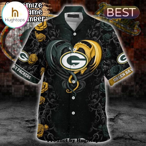 Green Bay Packers Rose Dragon Hawaii Shirt For Sports Enthusiasts