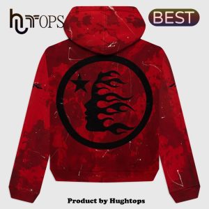 Hellstar Sports Red Tye-Dye Skull Hoodie