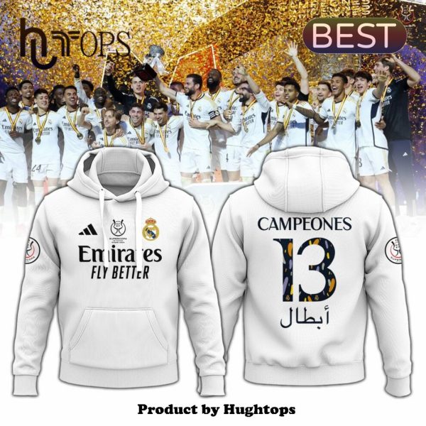 Home Campeones Supercopa Authentic White Hoodie