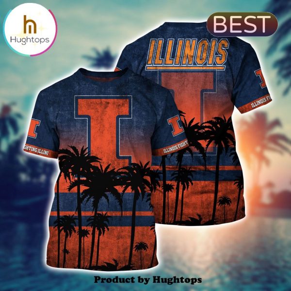 Illinois Fighting Illini Hawaii Shirt Short Style Hot Trending Summer