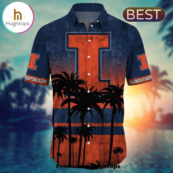 Illinois Fighting Illini Hawaii Shirt Short Style Hot Trending Summer