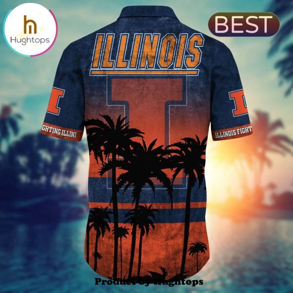 Illinois Fighting Illini Hawaii Shirt Short Style Hot Trending Summer