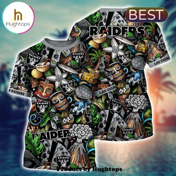 Las Vegas Raiders Flower Hawaii Shirt For Fans, Summer Football Shirts