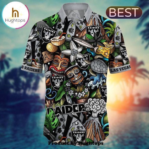 Las Vegas Raiders Flower Hawaii Shirt For Fans, Summer Football Shirts