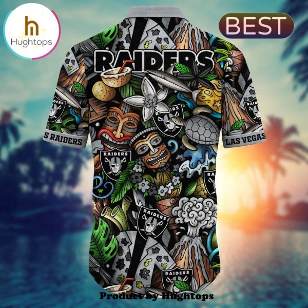 Las Vegas Raiders Flower Hawaii Shirt For Fans, Summer Football Shirts