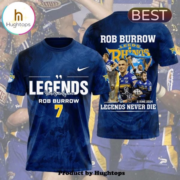 Legends Never Die Rob Burrow Signatures Navy Hoodie