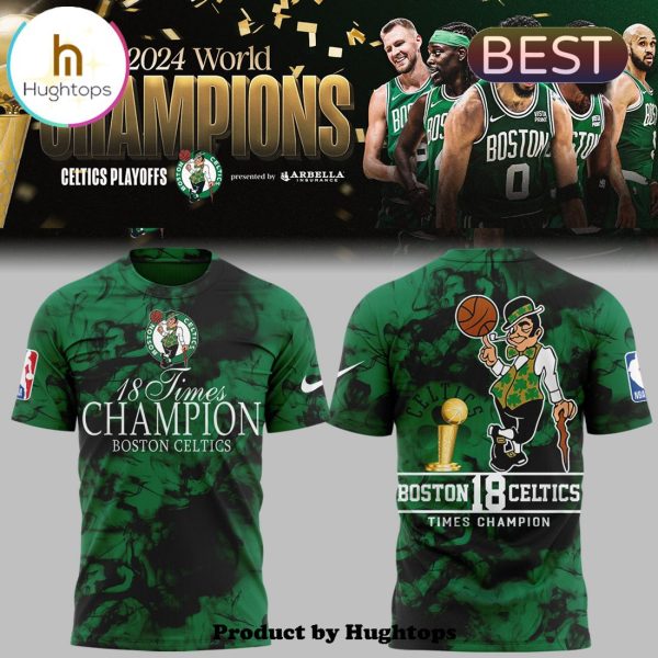 Limited Edition Boston Celtics 18times Champions Green Hoodie, Cap