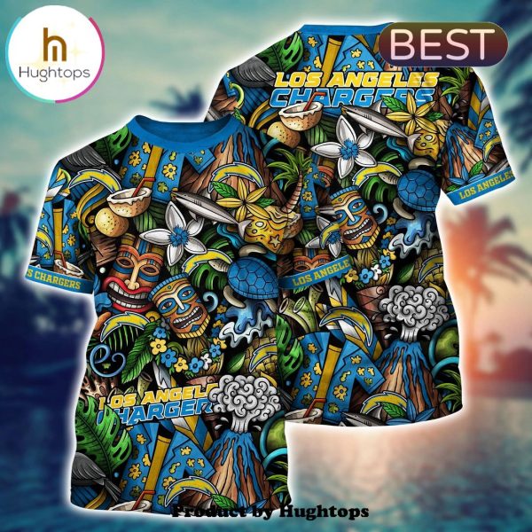 Los Angeles Chargers Flower Hawaii Shirt For Fans, Summer Football Shirts