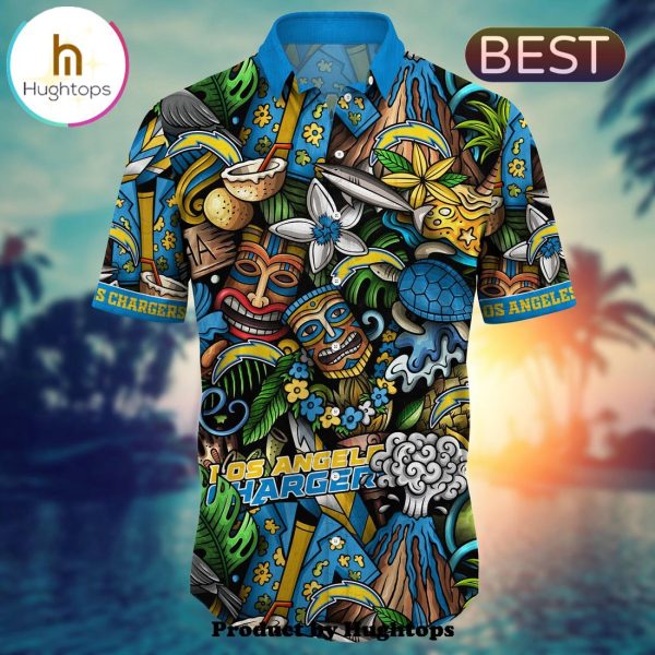 Los Angeles Chargers Flower Hawaii Shirt For Fans, Summer Football Shirts