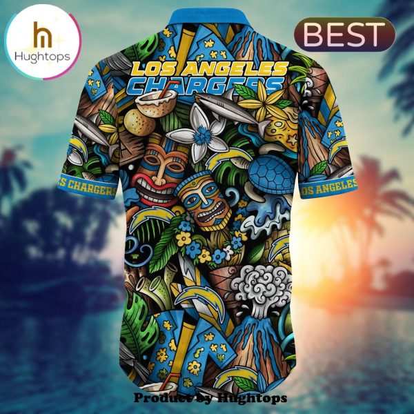 Los Angeles Chargers Flower Hawaii Shirt For Fans, Summer Football Shirts