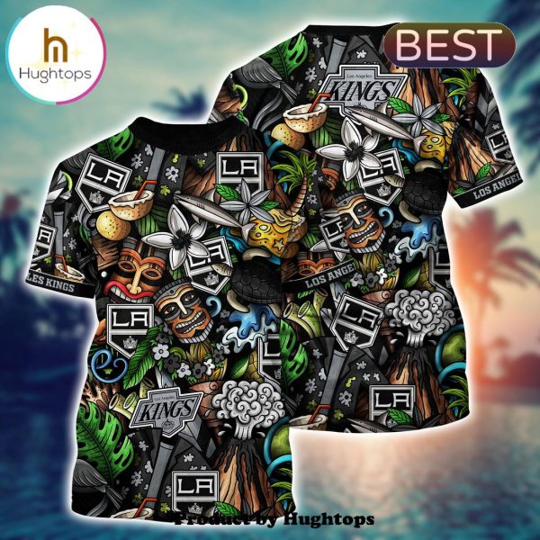 Los Angeles Kings Flower Hawaii Shirt For Fans, Summer Football Shirts