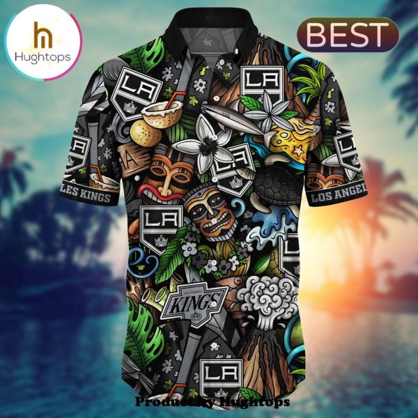 Los Angeles Kings Flower Hawaii Shirt For Fans, Summer Football Shirts