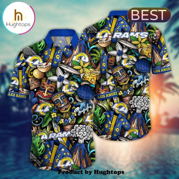 Los Angeles Rams Flower Hawaii Shirt For Fans, Summer Football Shirts